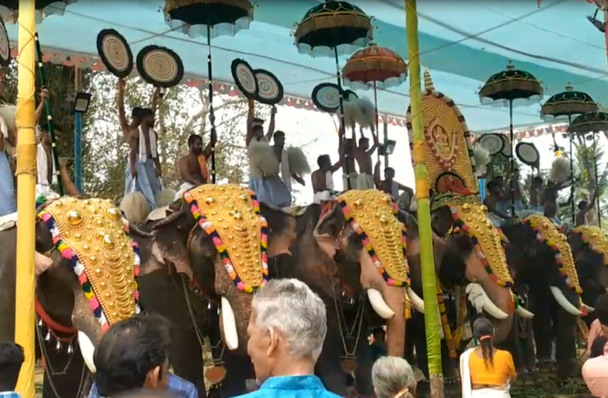  കൊടകര പുത്തുകാവ് ദേവീക്ഷേത്രത്തിലെ പ്രസിദ്ധമായ താലപ്പൊലി ആഘോഷം ഭക്തിനിര്‍ഭരമായ ചടങ്ങുകളോടെ ആഘോഷിച്ചു