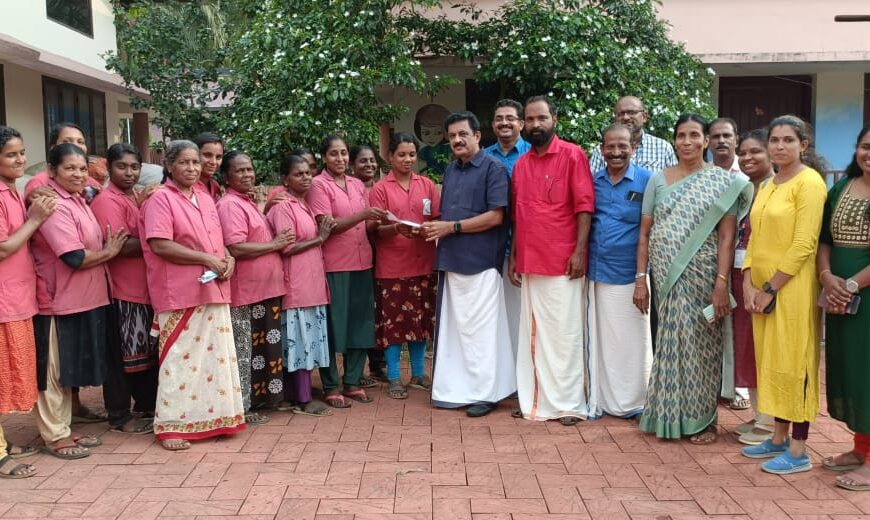 സംസ്ഥാനത്തെ അതിദാരിദ്ര പട്ടികയില്‍ ഉള്‍പ്പെട്ട 50 ശതമാനം കുടുംബങ്ങളെ 2023 നവംബര്‍ ഒന്നിന് മുന്‍പായി അതിദാരിദ്ര്യത്തില്‍ നിന്നും മോചിപ്പിക്കണമെന്ന സര്‍ക്കാരിന്റെ തീരുമാനത്തില്‍ നെന്മണിക്കര ഗ്രാമപഞ്ചായത്ത് ഹരിതകര്‍മ്മസേനയും കൈകോര്‍ക്കുന്നു