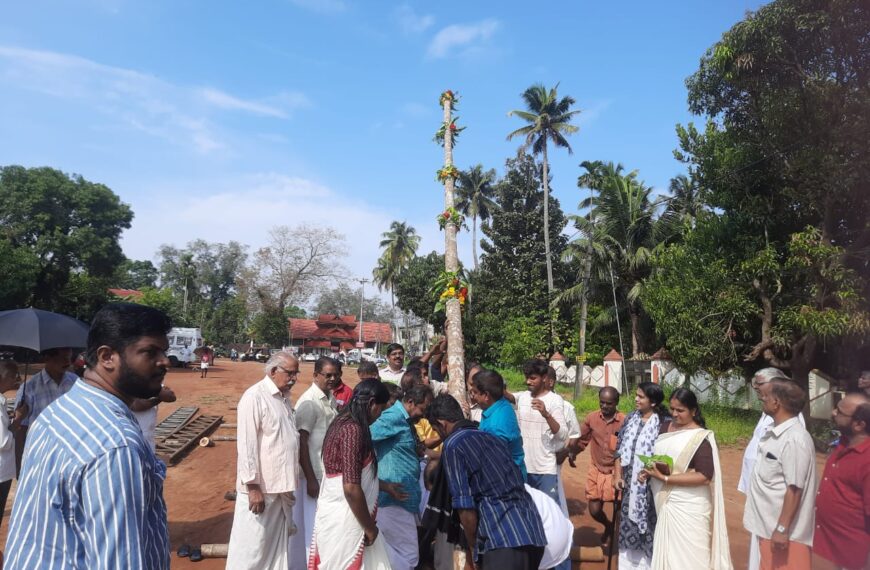 ചരിത്രപ്രസിദ്ധമായ കൊടകര ഷഷ്ഠിയോടനുബന്ധിച്ച് ഷഷ്ഠി കോഡിനേഷന്‍ കമ്മിറ്റിയുടെ നേതൃത്വത്തില്‍ നിര്‍മ്മിക്കുന്ന ബഹുനില പന്തലിന്റെ കാല്‍നാട്ടല്‍ കര്‍മ്മം നടത്തി