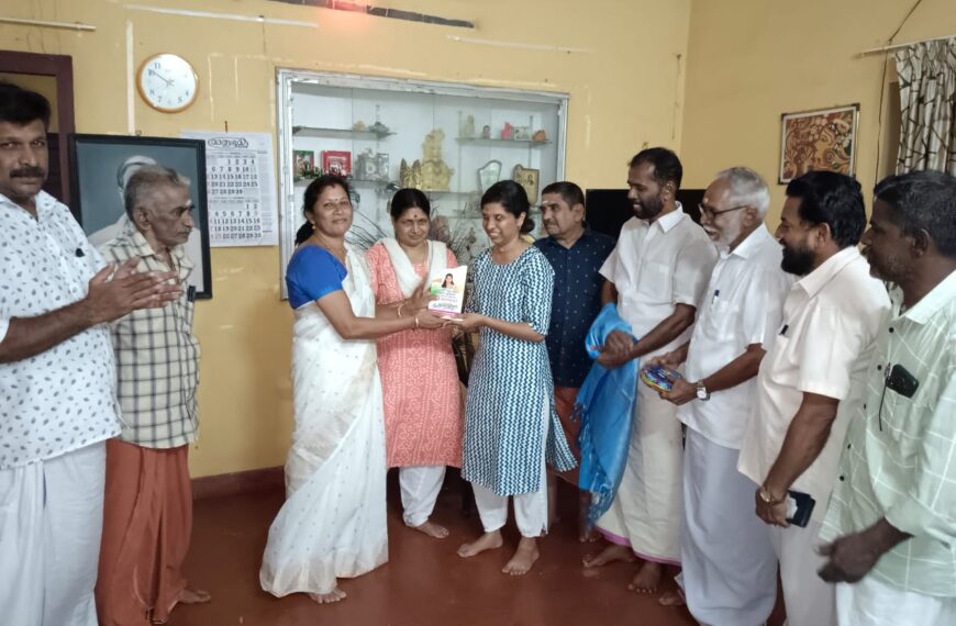 മണ്ണുത്തി വെറ്ററിനറി സയന്‍സില്‍ ഡോക്ടറേറ്റ് നേടിയ തൃക്കൂര്‍ സ്വദേശി വിദ്യ അനന്തരാമനെ കോണ്‍ഗ്രസ് കമ്മറ്റി ആദരിച്ചു