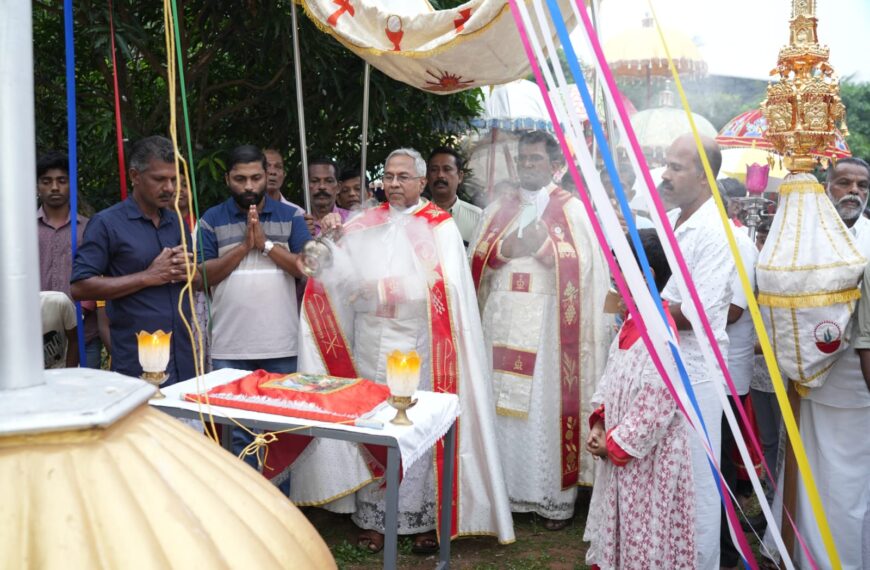 വാസുപുരം സെന്റ് ആന്റണീസ് പള്ളിയില്‍ വിശുദ്ധ സെബാസ്റ്റ്യാനോസിന്റെ തിരുനാളിന് കൊടിയേറി