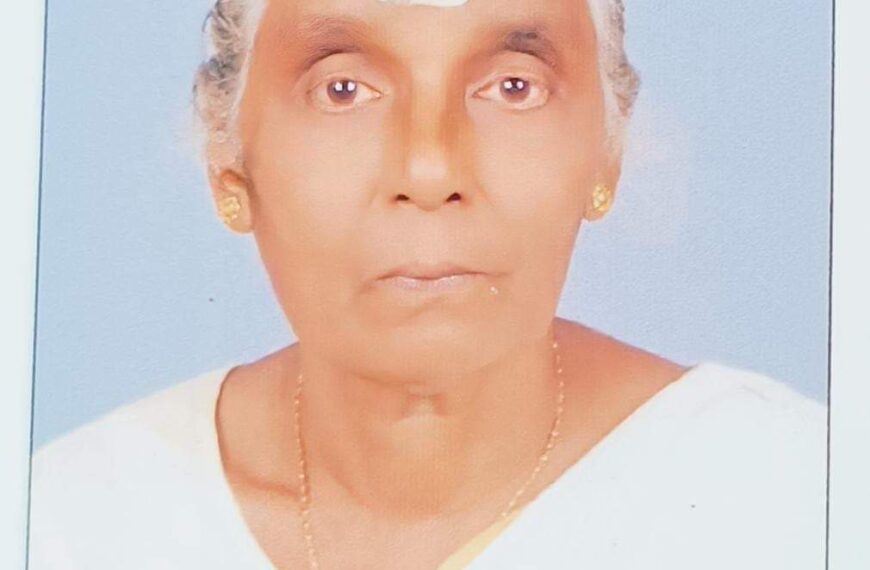 നന്തിക്കര ഒറ്റാലി പരേതനായ പീതാബരൻ ഭാര്യ സരോജിനി (88) അന്തരിച്ചു