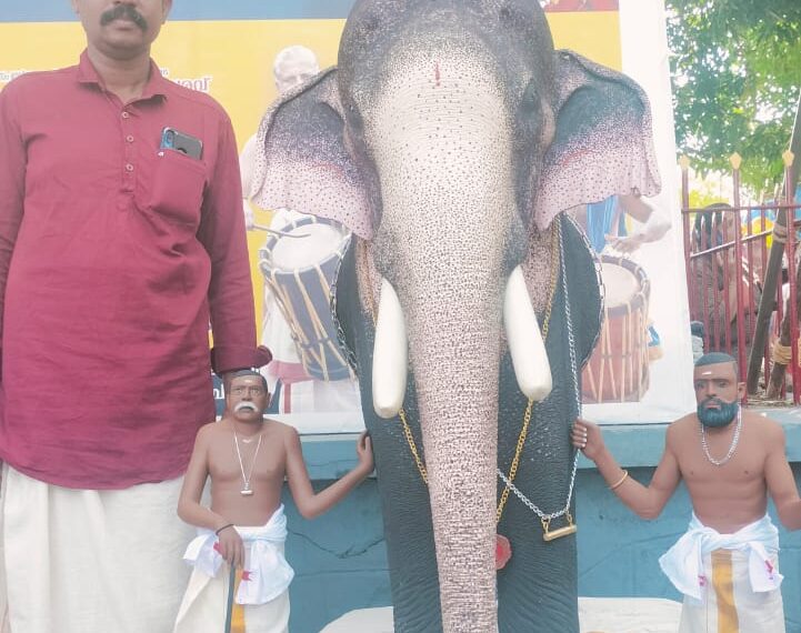 കുറുമാലിക്കാവ് കുംഭഭരണി മഹോത്സവത്തില്‍ പങ്കെടുക്കുവാന്‍ എത്തിയവര്‍ക്ക് വ്യത്യസ്തക്കാഴ്ചയായി ഗജരാജന്‍ തെച്ചിക്കോട്ട് രാമചന്ദ്രന്റെ ശില്‍പം