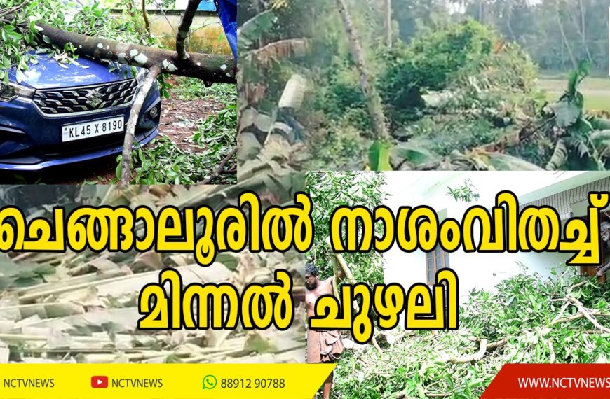 ചെങ്ങാലൂരില്‍ മിന്നല്‍ ചുഴലിയില്‍ വ്യാപകനാശനഷ്ടം