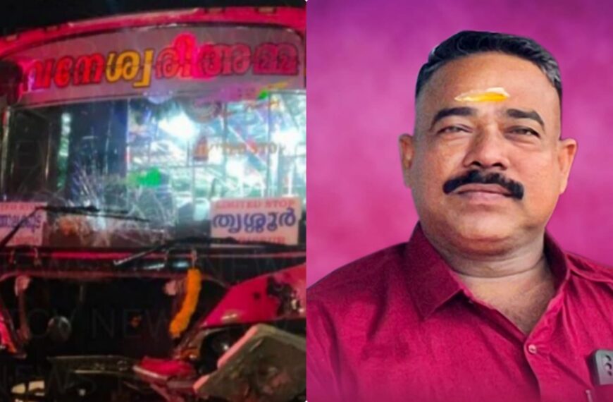 പൂച്ച കുറുകെ ചാടി; നിയന്ത്രണം വിട്ട ഓട്ടോ ബസിലിടിച്ച് ഡ്രൈവർക്ക് ദാരുണാന്ത്യം