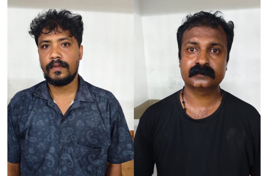 വാട്ടർ അതോറിറ്റിയുടെ പൈപ്പുകൾ കവർന്ന കേസ്; രണ്ട് ചെന്ത്രാപ്പിന്നി സ്വദേശികൾ പിടിയിൽ