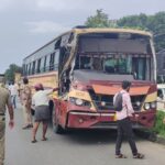 മരത്താക്കരയിൽ ടോറസിന് പിന്നിൽ കെഎസ്ആർടിസി ബസിടിച്ചു; ഒൻപത് പേർക്ക് പരുക്ക്